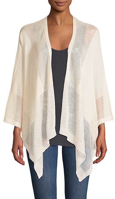 Vince Camuto Open-Front Mesh Ruana - ShopStyle Women's Fashion