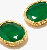 Thumbnail for your product : Jade Jagger Maiden Emerald & 18kt Gold Earrings