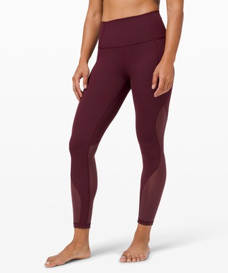 lululemon burgundy mesh leggings