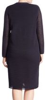 Thumbnail for your product : Lafayette 148 New York, Plus Size Sheer Striped Long Cardigan