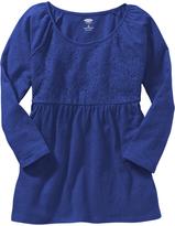 Thumbnail for your product : Old Navy Girls Lace-Inset Jersey Tops