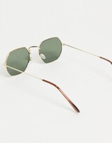 Thumbnail for your product : Pieces hexagon sunglasses in gold