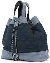 Thumbnail for your product : Chanel Pre-Owned diamond quilted denim backpack