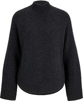 Thumbnail for your product : HUGO BOSS Relaxed-fit sweater with mock neckline and curved hem