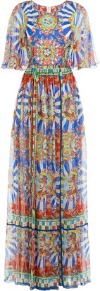 Dolce & Gabbana Printed Silk Dress