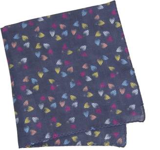 40 Colori - Navy Birch Printed Linen Pocket Square