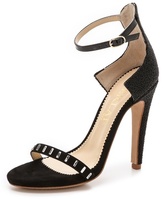 Thumbnail for your product : Aperlaï Woven Suede Heels