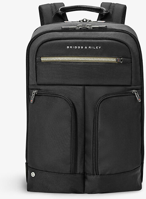 Briggs & Riley Womens Black @Work Medium Nylon-Blend Backpack
