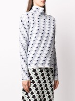 Thumbnail for your product : Christian Wijnants Embroidered Triangle Funnel Neck Jumper