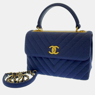 Chanel Blue Jersey Small Trendy CC Handle Bag - ShopStyle