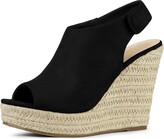 Thumbnail for your product : Allegra K Women's Espadrille Platform Heeled Wedges Sandals Black 9