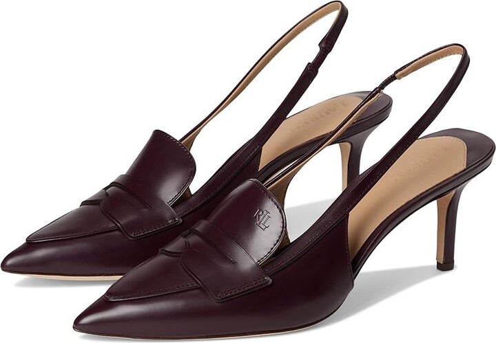 Lauren Ralph Lauren Khloe Leather Slingback Loafers Pumps Women's