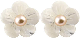 Mother of Pearl Splendid Pearls 14K Yellow Gold 3.5-4Mm Freshwater Pearl & Mother-Of-Pearl Studs