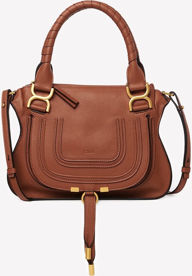 Chloé Small Marcie Top Handle Bag in Grained Leather
