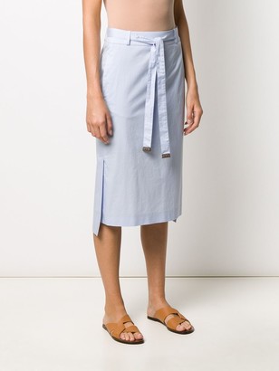 Peserico Tie-Fastening Fitted Skirt