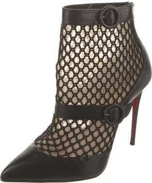 Christian Louboutin Boteboot 100 Leather Boots - ShopStyle