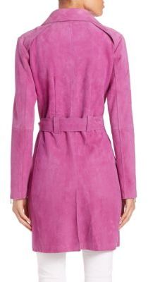 Dawn Levy Gisele Suede Trench Coat