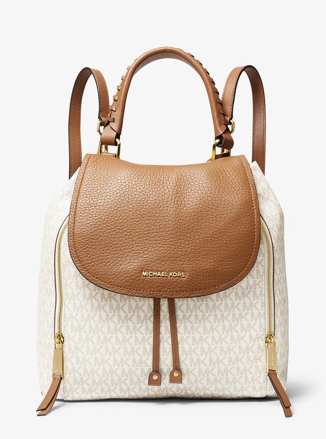 michael kors large leather backpack