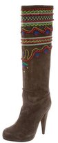 Thumbnail for your product : Bally Embroidered Knee-High Boots