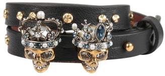 Alexander McQueen Queen & King Leather Bracelet