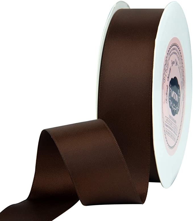 VATIN 1-1/2 inch Double Faced Polyester Dark Dusty Blue Satin Ribbon  -Continuous 25 Yard Spool, Perfect for Wedding Decor, Wreath, Baby  Shower,Gift