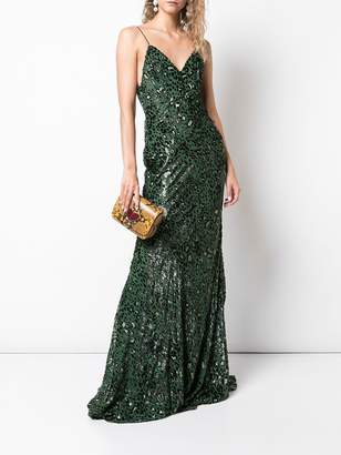Alex Perry embellished leopard print dress