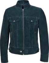 Thumbnail for your product : Smart Range 1345 New Men's Suede 1960's Classic Trucker Denim Style Real Western Leather Jacket (XL