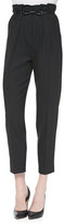 Thumbnail for your product : Milly Paperbag Cropped Pleated Trousers