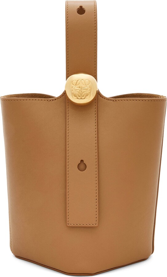 Loewe Mini Leather Pebble Bucket Bag