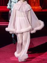 Thumbnail for your product : Dolce & Gabbana Silk Chiffon Dress W/ Rabbit Fur