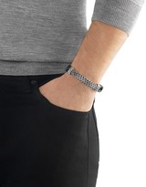 Thumbnail for your product : John Hardy Men's Classic Chain Extra Large Oxidized Sterling Silver Station and Braided Black Leather Bracelet