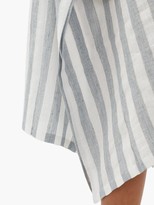 Thumbnail for your product : eskandar Striped Linen-blend Dress - Blue White