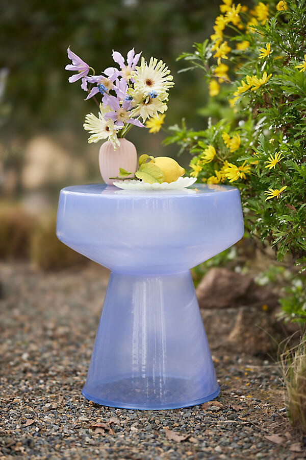 Colorful Glass Side Table