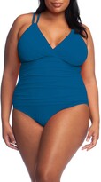 Thumbnail for your product : La Blanca Plus Size Island Goddess Surplice Underwire One-Piece Swimsuit
