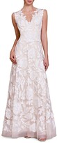 Sleeveless Floral Lace Gown 