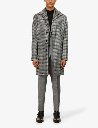 sandro check coat