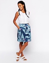 Thumbnail for your product : Paul Smith Paul by Skirt in Blue Batik Print