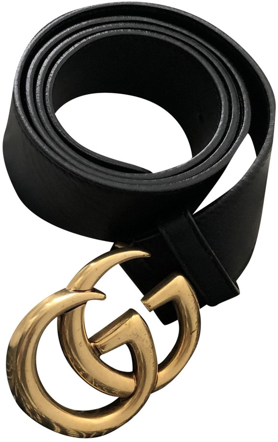 Gucci GG Buckle Brown Leather Belts