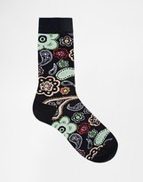 Thumbnail for your product : ASOS Socks With Bright Paisley
