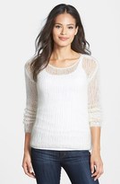 Thumbnail for your product : Eileen Fisher Hand Knit Mohair Blend Scoop Neck Sweater (Regular & Petite)