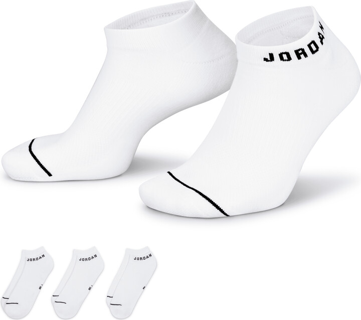 Jordan Everyday NoShow Socks (3 Pairs) in White ShopStyle