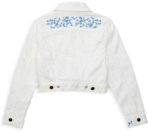 Ralph Lauren Little Girl's Floral Denim Trucker Jacket