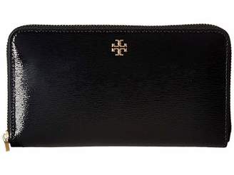 Tory Burch Robinson Patent Zip Continental Wallet