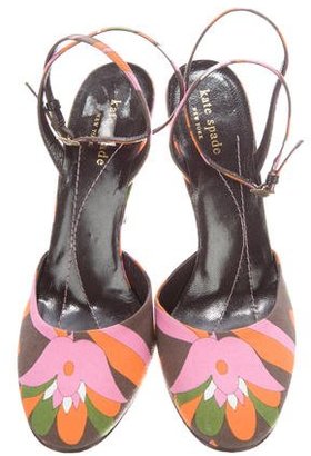 Kate Spade Round-Toe Floral Pumps