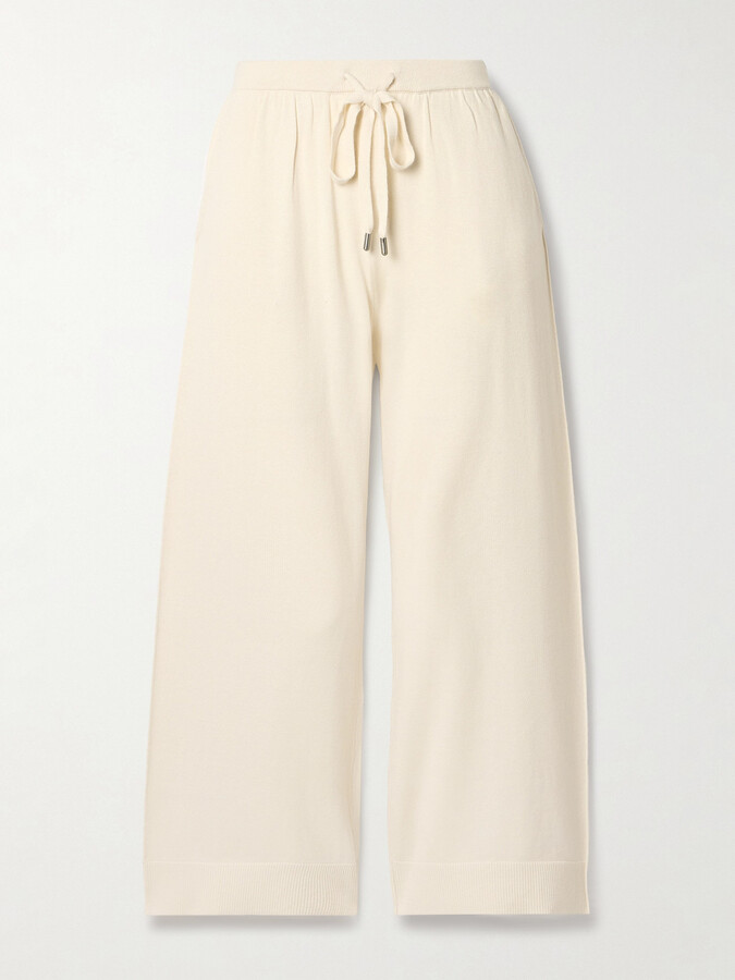 SIMKHAI - Celine Cotton And Cashmere-blend Wide-leg Pants - Ivory