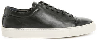 NATIONAL STANDARD - Edition 3 solid colour black leather sneakers