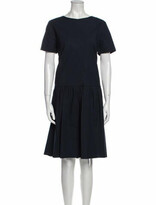 Thumbnail for your product : S Max Mara Scoop Neck Midi Length Dress Blue