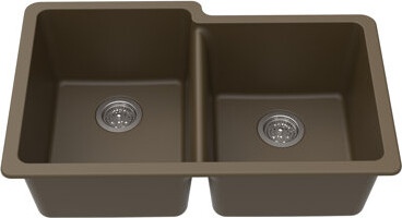 Winpro Granite 33" L x 21" W Double Bowl Undermount Kitchen Sink