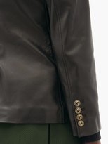 Thumbnail for your product : Gucci Single-breasted Leather Jacket - Black