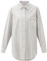 Thumbnail for your product : Solid & Striped The Oxford Oversized Striped Cotton-twill Shirt - Black Stripe